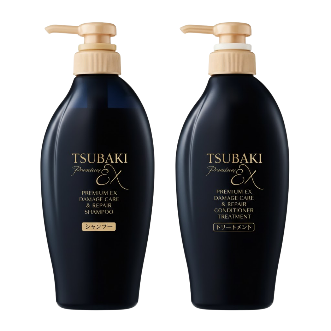 Tsubaki - Premium Ex Damage Care & Repair Shampoo 1000ml + Condicionador 1000ml (Made in Japan)