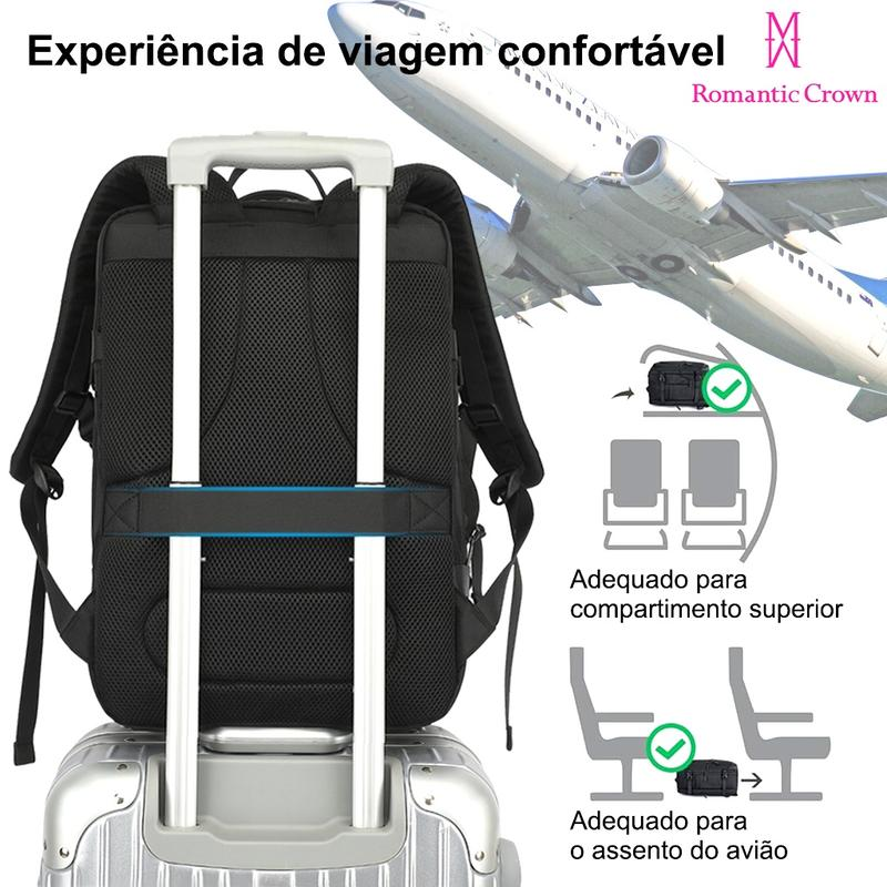 Mochila Executiva Impermeável Grande com USB para Notebook | Ideal para Trabalho, Escola e Viagens