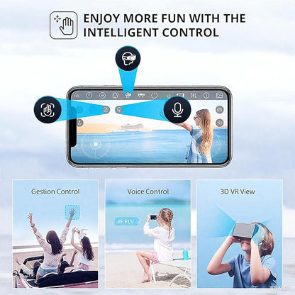 DLI drone profissional M3 / M3Tela / M3Max, Equipado com câmeras duplas de alta definição e um quadcopter aéreo, inclui 2 baterias e suporta rede sem fio 2.4G
