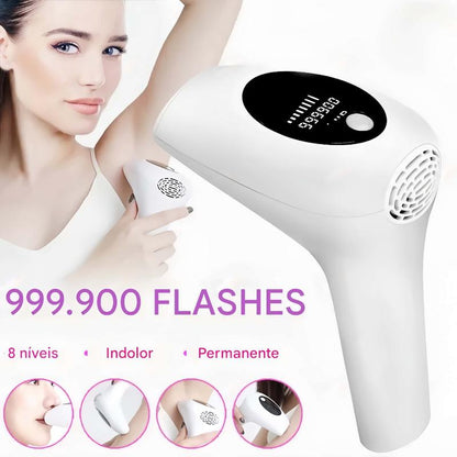 900 Mil Pulsos Depilador A Laser 8 Níveis Portátil Indolor e Eficaz – Uso Doméstico