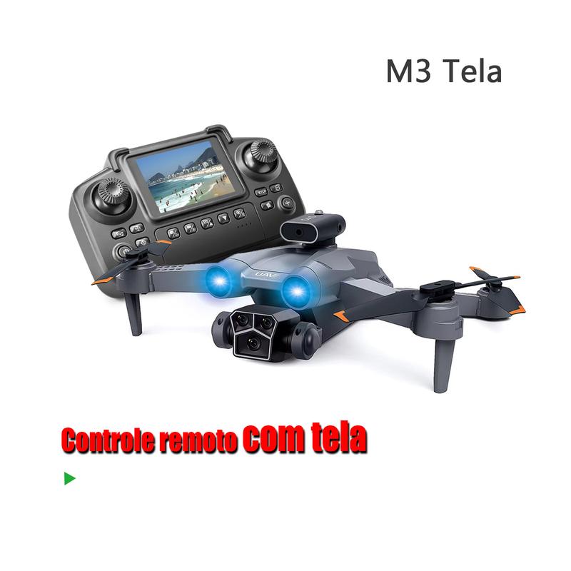 DLI drone profissional M3 / M3Tela / M3Max, Equipado com câmeras duplas de alta definição e um quadcopter aéreo, inclui 2 baterias e suporta rede sem fio 2.4G