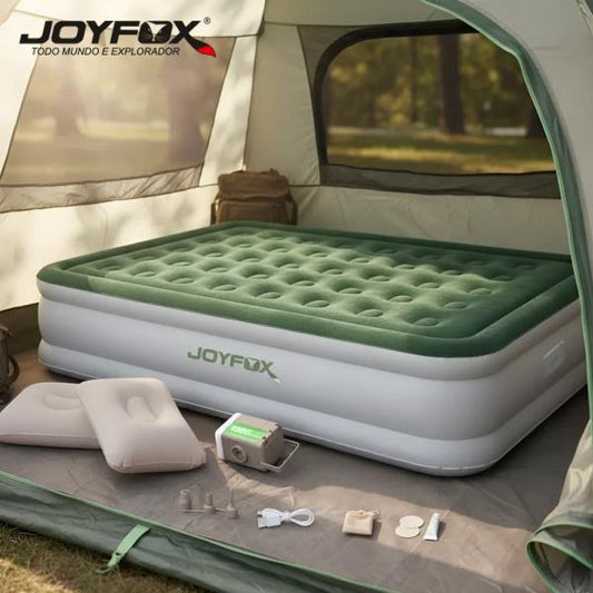 Colchão Inflável Casal 200x154x44cm Bomba de Ar Elétrica 4000mAh Integrada｜Enche e Esvazia em 3 Min｜Ideal para Camping e Casa