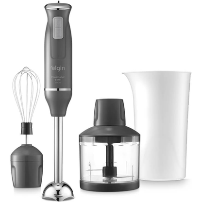 Mixer Power Inox 3 Em 1 Elgin Lunar 600w Batedor Processador