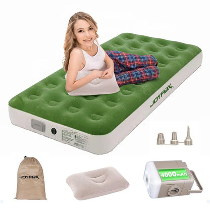 Colchão Inflável Casal 200x154x44cm Bomba de Ar Elétrica 4000mAh Integrada｜Enche e Esvazia em 3 Min｜Ideal para Camping e Casa