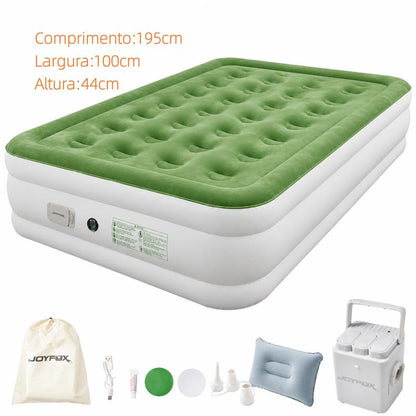 Colchão Inflável Casal 200x154x44cm Bomba de Ar Elétrica 4000mAh Integrada｜Enche e Esvazia em 3 Min｜Ideal para Camping e Casa