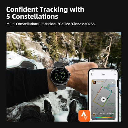 Smartwatch com GPS, 1.43" Display Bluetooth Telefone Chamada, Monitoramento avançado de saúde, sono e de coração, à prova d'água 3ATM,relogio smartwatch feminino e masculino