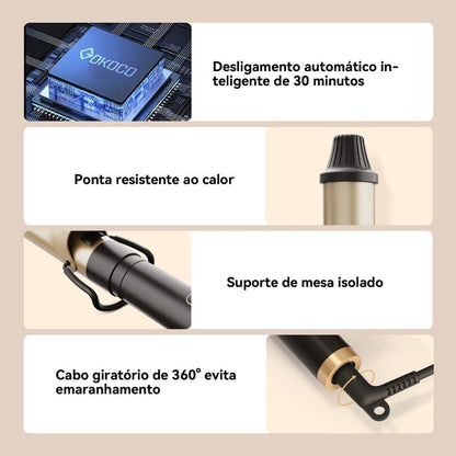 GOKOCO 3 Em 1 multifuncional paramodelar Modelador de cabelo Aparelho Cabelo liso Cachos curtos e grandese ondulados