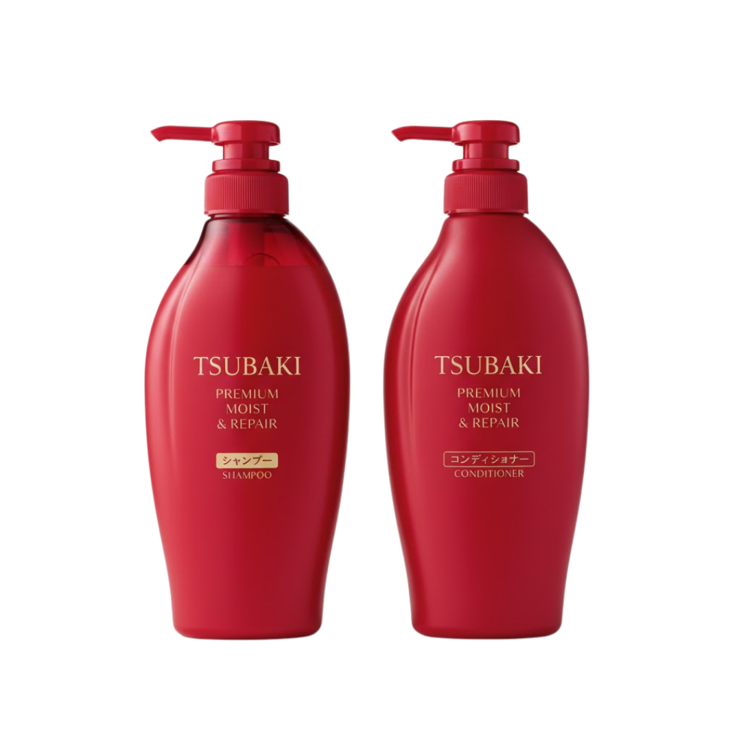 Tsubaki - Premium Moist & Repair - Kit Shampoo 1000ml e Condicionador 1000ml (Made in Japan)