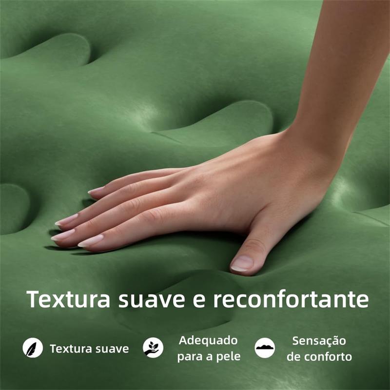 Colchão Inflável Casal 200x154x44cm Bomba de Ar Elétrica 4000mAh Integrada｜Enche e Esvazia em 3 Min｜Ideal para Camping e Casa