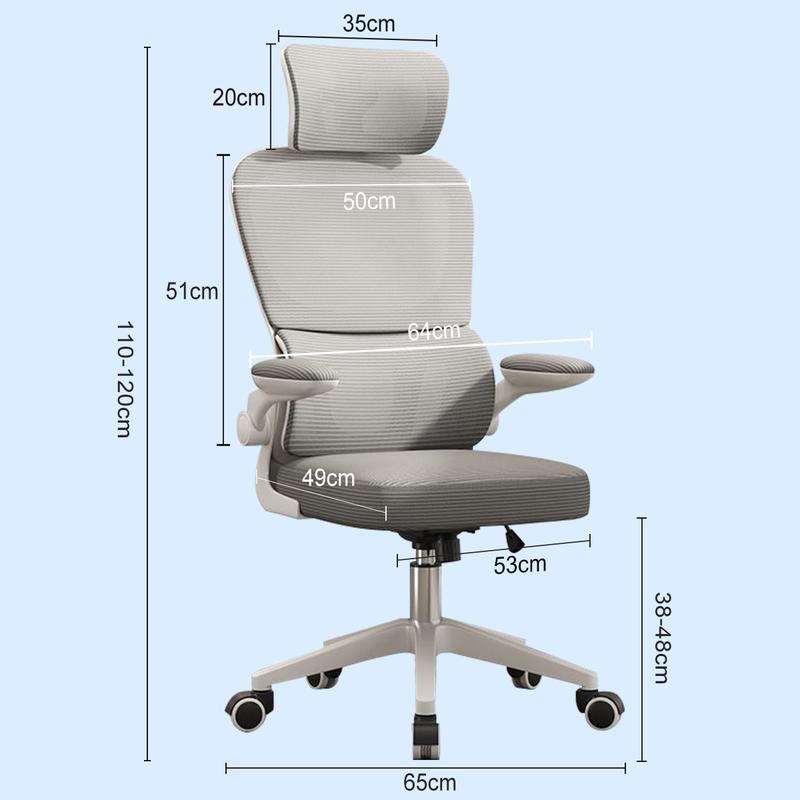 Cadeira Cinza Minimalista | Malha Respirável + Conforto Ergonômico | Estilo Moderno para Sua Casa