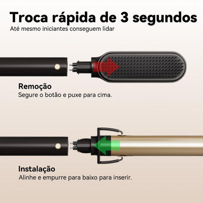 GOKOCO 3 Em 1 multifuncional paramodelar Modelador de cabelo Aparelho Cabelo liso Cachos curtos e grandese ondulados