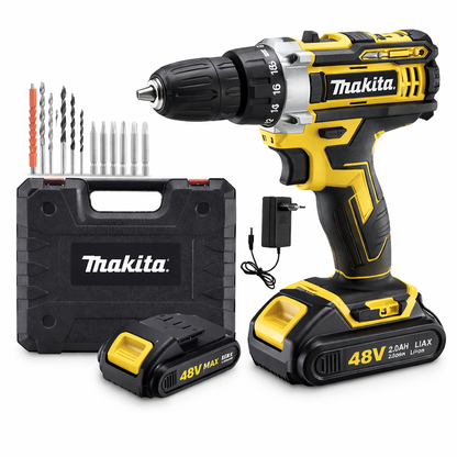 Parafusadeira Furadeira 48V 2 Baterias Com Maleta e Acessórios Completo