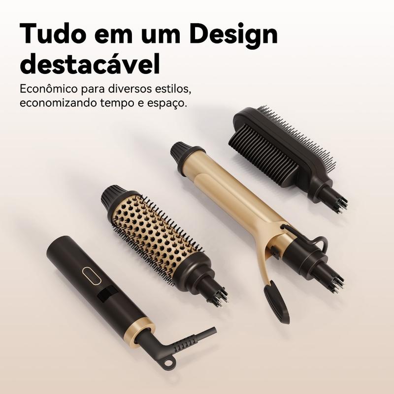 GOKOCO 3 Em 1 multifuncional paramodelar Modelador de cabelo Aparelho Cabelo liso Cachos curtos e grandese ondulados