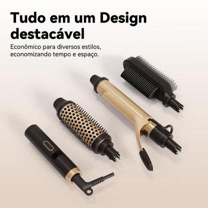 GOKOCO 3 Em 1 multifuncional paramodelar Modelador de cabelo Aparelho Cabelo liso Cachos curtos e grandese ondulados