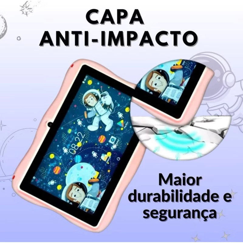 KidPad Mini 7 – Tablet Infantil Educacional Wi-Fi com Câmeras Duplas e Android