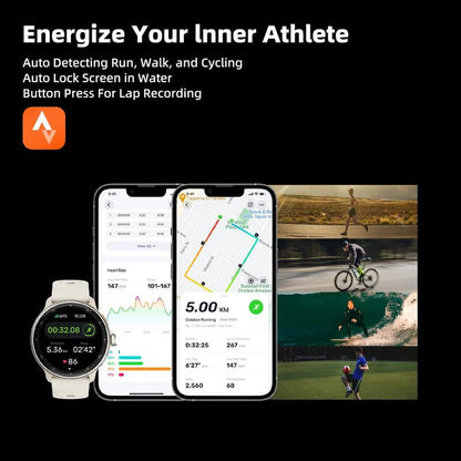 Smartwatch com GPS, 1.43" Display Bluetooth Telefone Chamada, Monitoramento avançado de saúde, sono e de coração, à prova d'água 3ATM,relogio smartwatch feminino e masculino