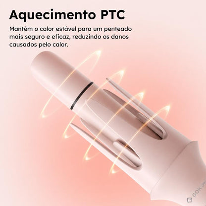 GOKOCO Modelador de Cachos 7 em 1 Automático com Íons Negativos | Bivolt 100-240V | Escova Alisadora e Volume